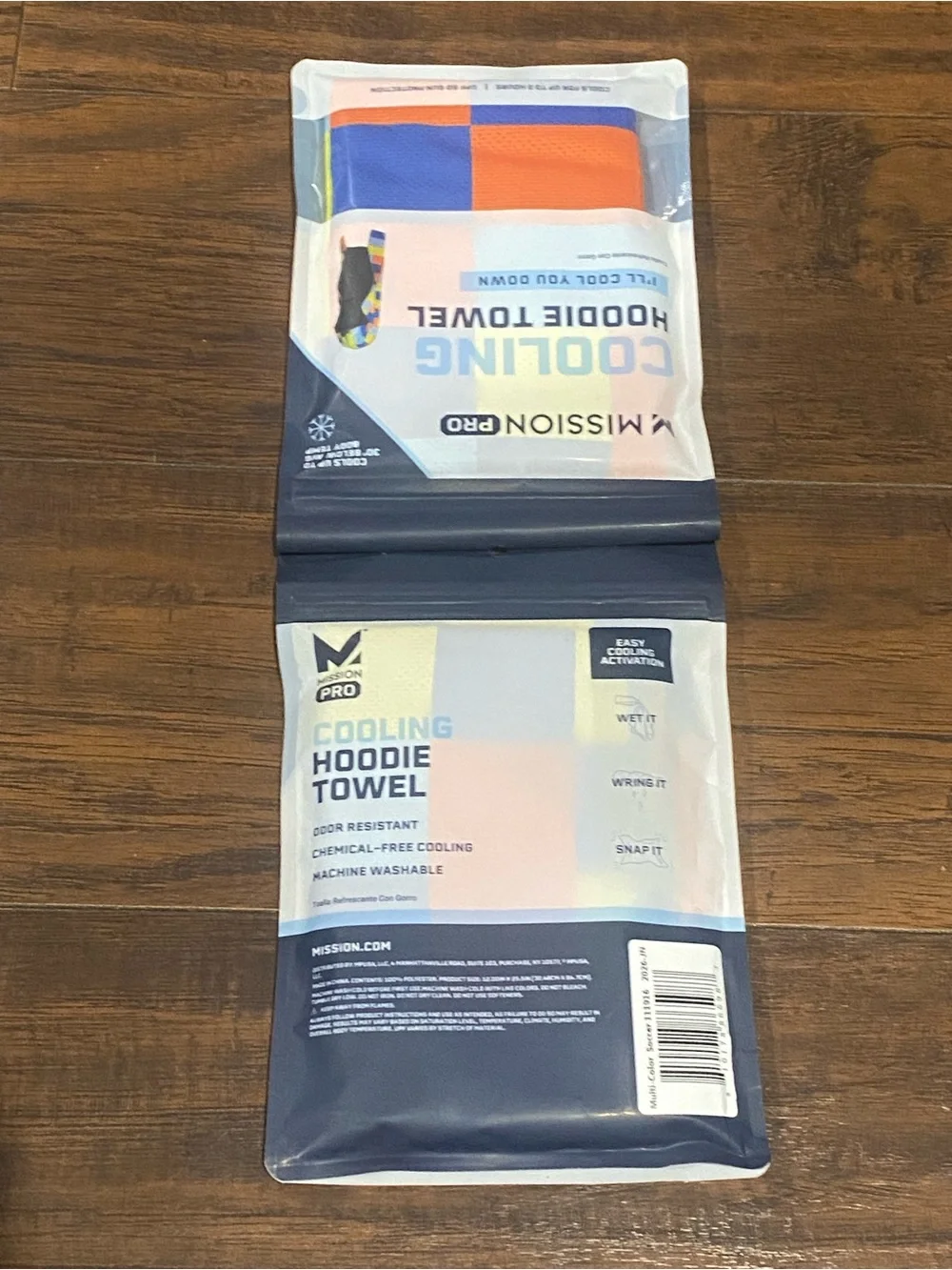 Two Cooling Hoodie Towels- Multicolor